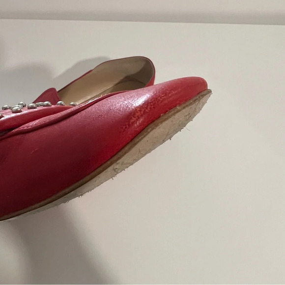 Vera Pelle bagatt  red leather loafers size 38 - Picture 9 of 9